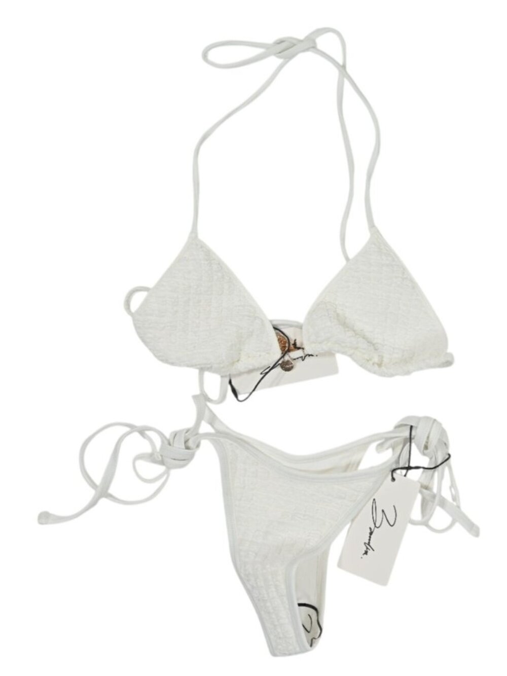 Bamba Swim Costa Bottoms in White Texture